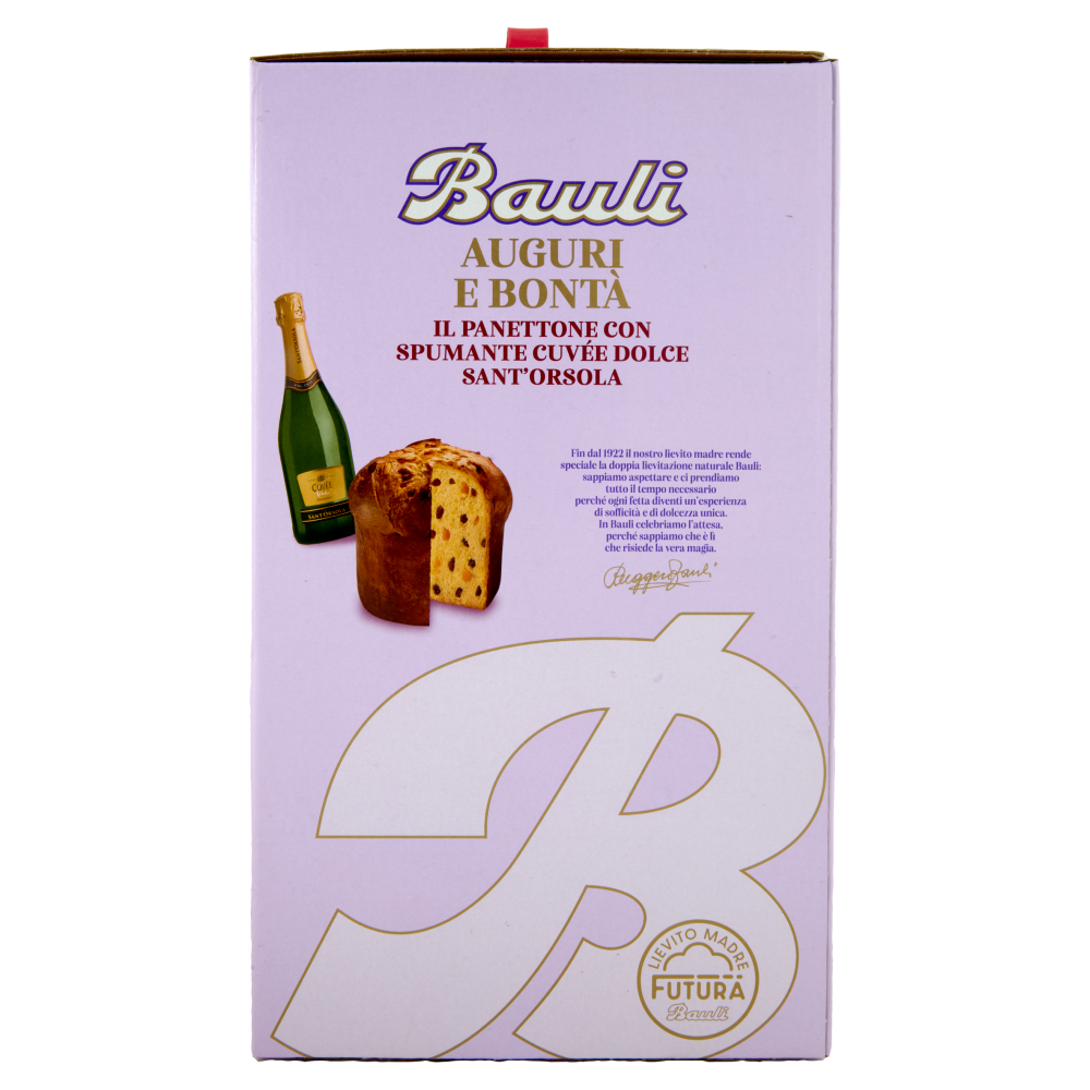 Bauli Auguri e Bontà Panettone Bauli 700 g + Spumante Cuvée dolce Sant'Orsola 75 cl