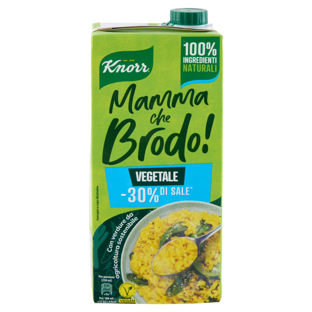 Knorr Mamma che Brodo! Vegetale -30% di Sale^ 1 l