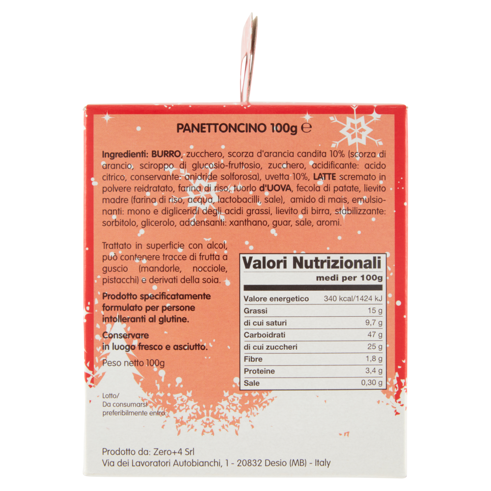 Panettoncino senza glutine 100 g