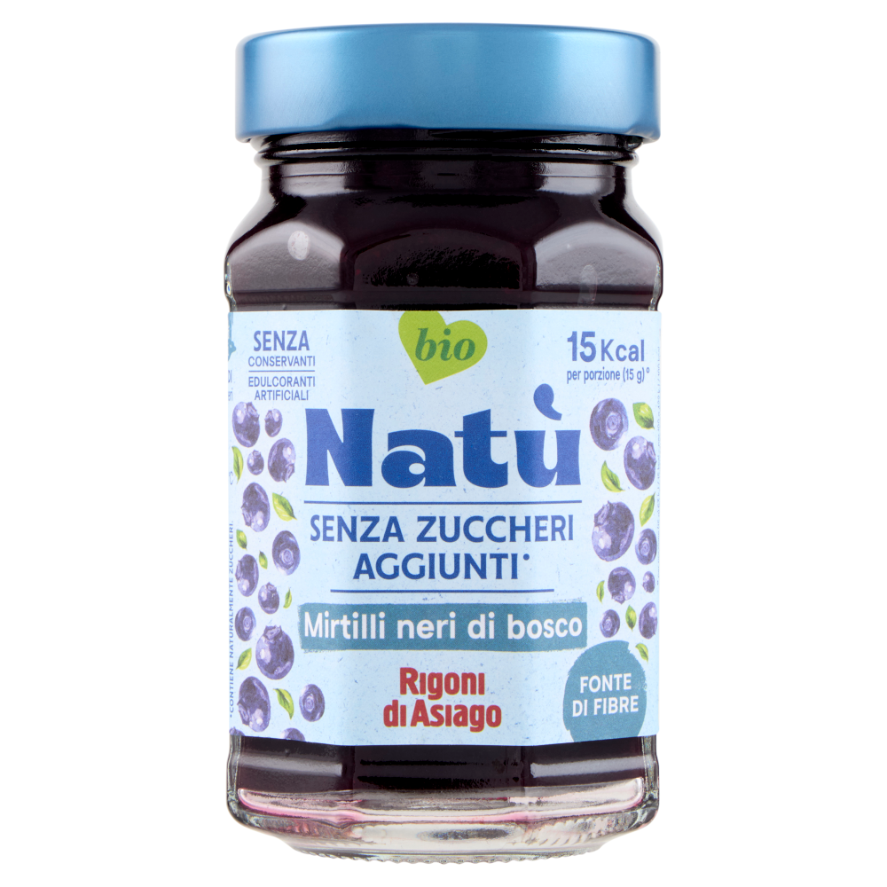 Rigoni di Asiago Nat&ugrave; Senza Zuccheri Aggiunti&deg; Mirtilli neri di bosco bio 240 g