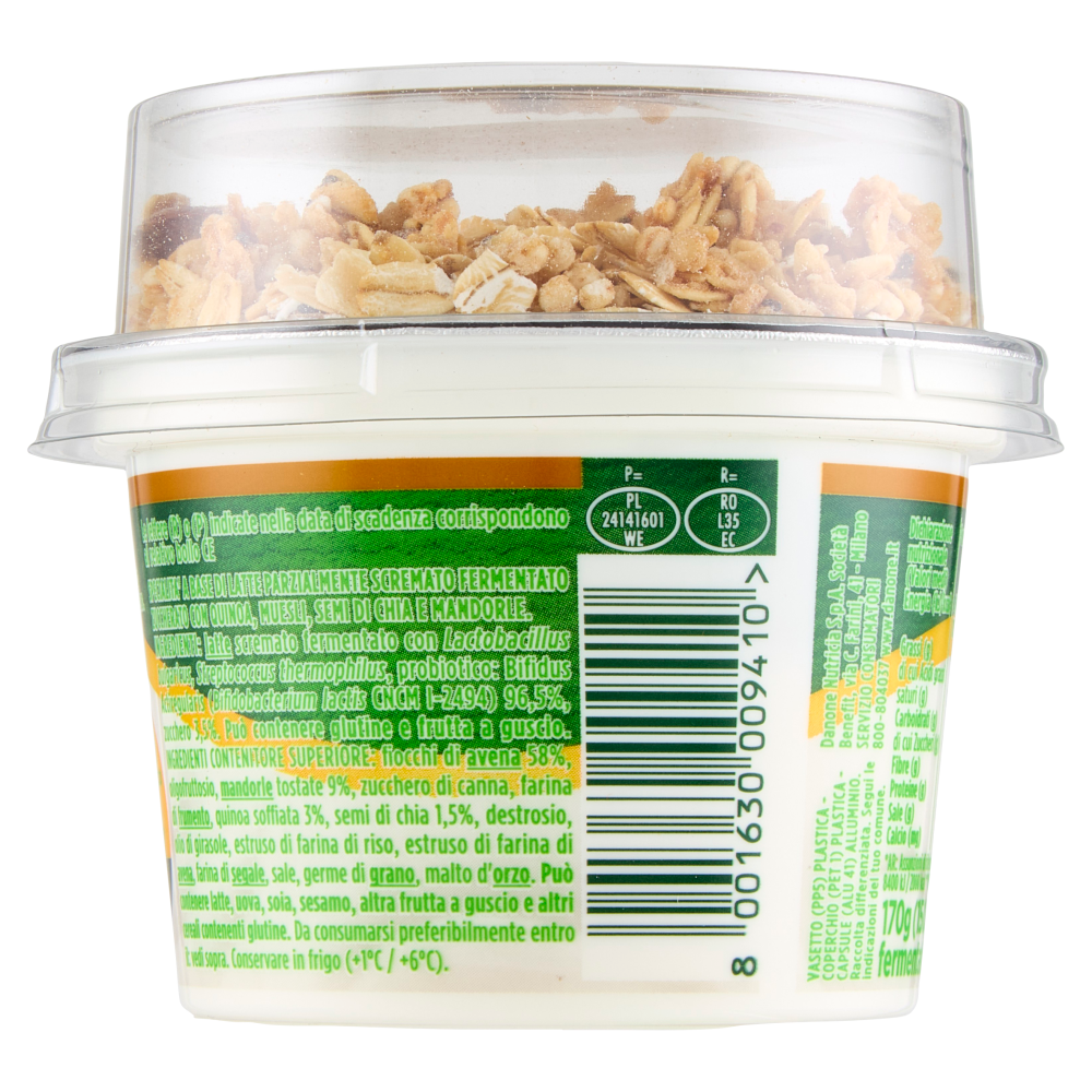 ACTIVIA Mix&Go con Probiotico Bifidus, Yogurt con Mandorle, Muesli
