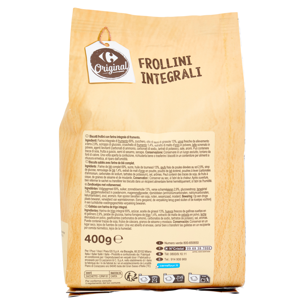 Carrefour Frollini Integrali 400 g