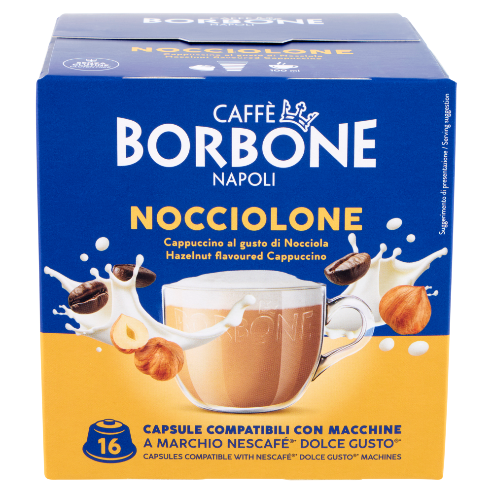 Caff&egrave; Borbone Nocciolone Capsule Compatibili Nescaf&egrave;* Dolce Gusto* 16 x 14 g