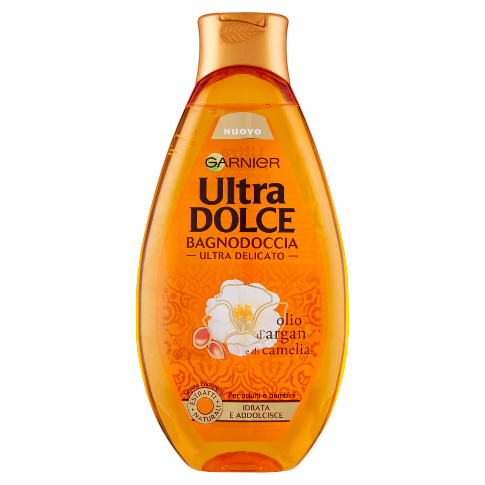 Garnier Ultra Dolce olio d'argan e di camelia Bagnodoccia Ultra Delicato 500 ml