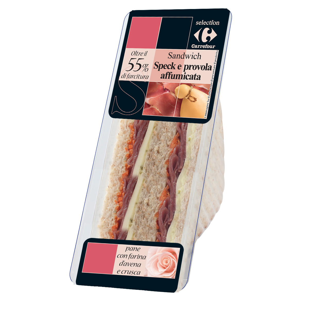 Carrefour Bon app&eacute;tit! Sandwich Speck e Provola Affumicata 2 Sandwiches 170 g
