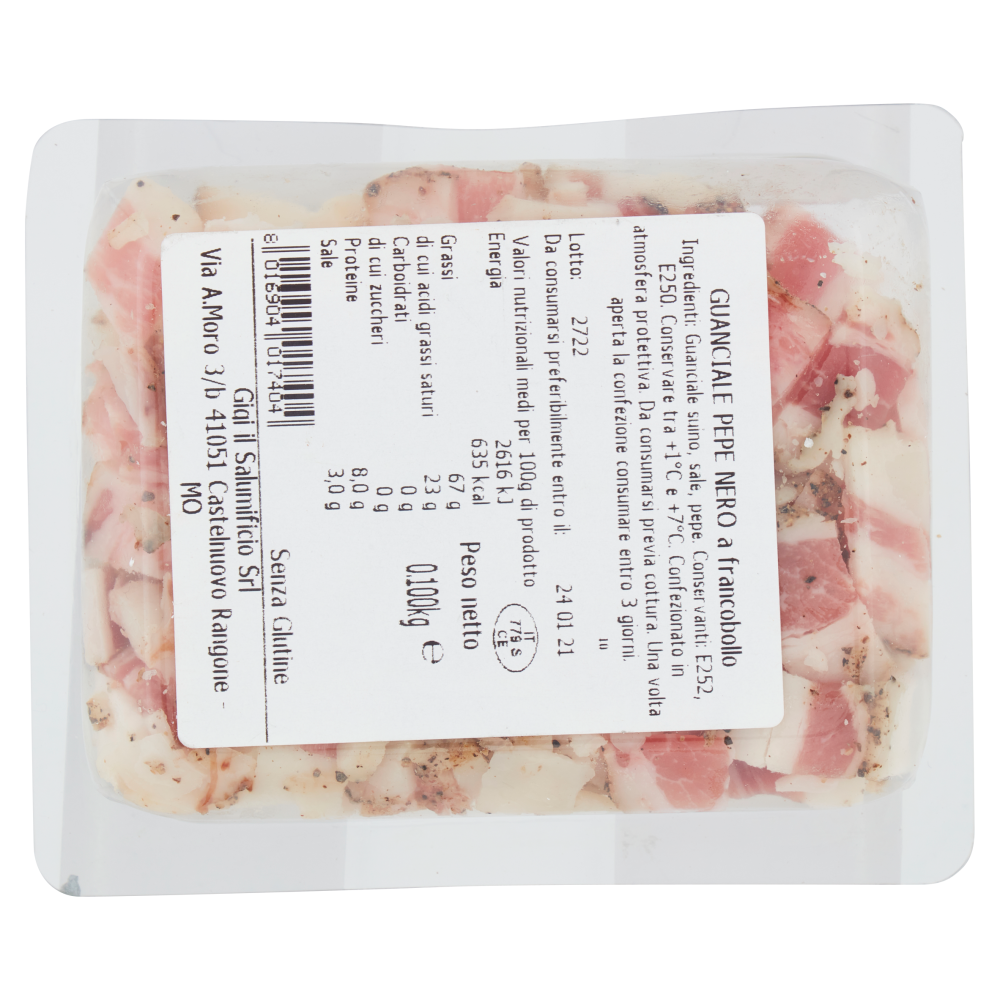 Gigi Guanciale al Pepe Nero 0,100 kg