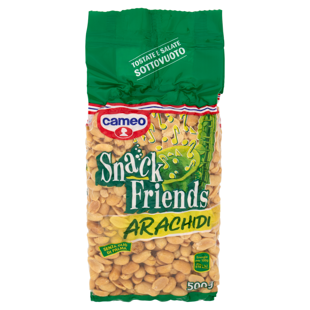 cameo Snack Friends Arachidi Tostate e Salate Sottovuoto 500 g