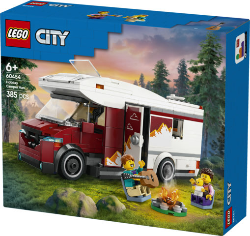 LEGO City 60454 Camper Van delle Vacanze d&rsquo;Avventura, Veicolo Giocattolo con 3 Minifigure e Accessori, Giochi per Bambini 6+