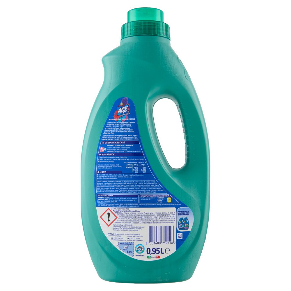 Ace Gentile Lavanda e Muschio Bianco Candeggina per Colorati 0,95 L