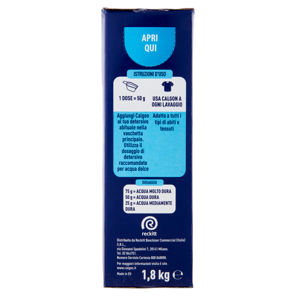 Calgon Original Power Polvere 4in1 Anticalcare lavatrice 1,8 kg