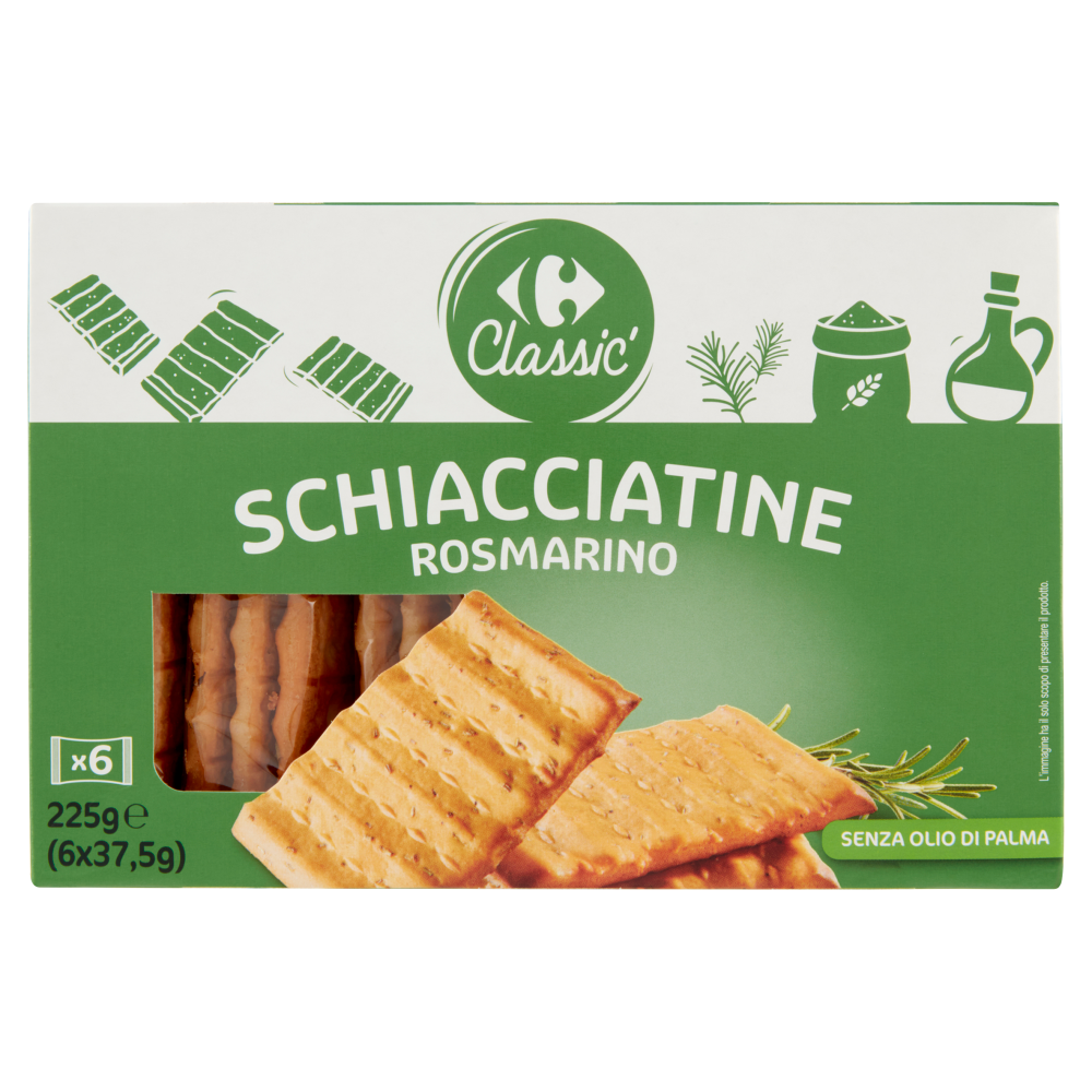 Carrefour Classic Schiacciatine Rosmarino 6 x 37,5 g