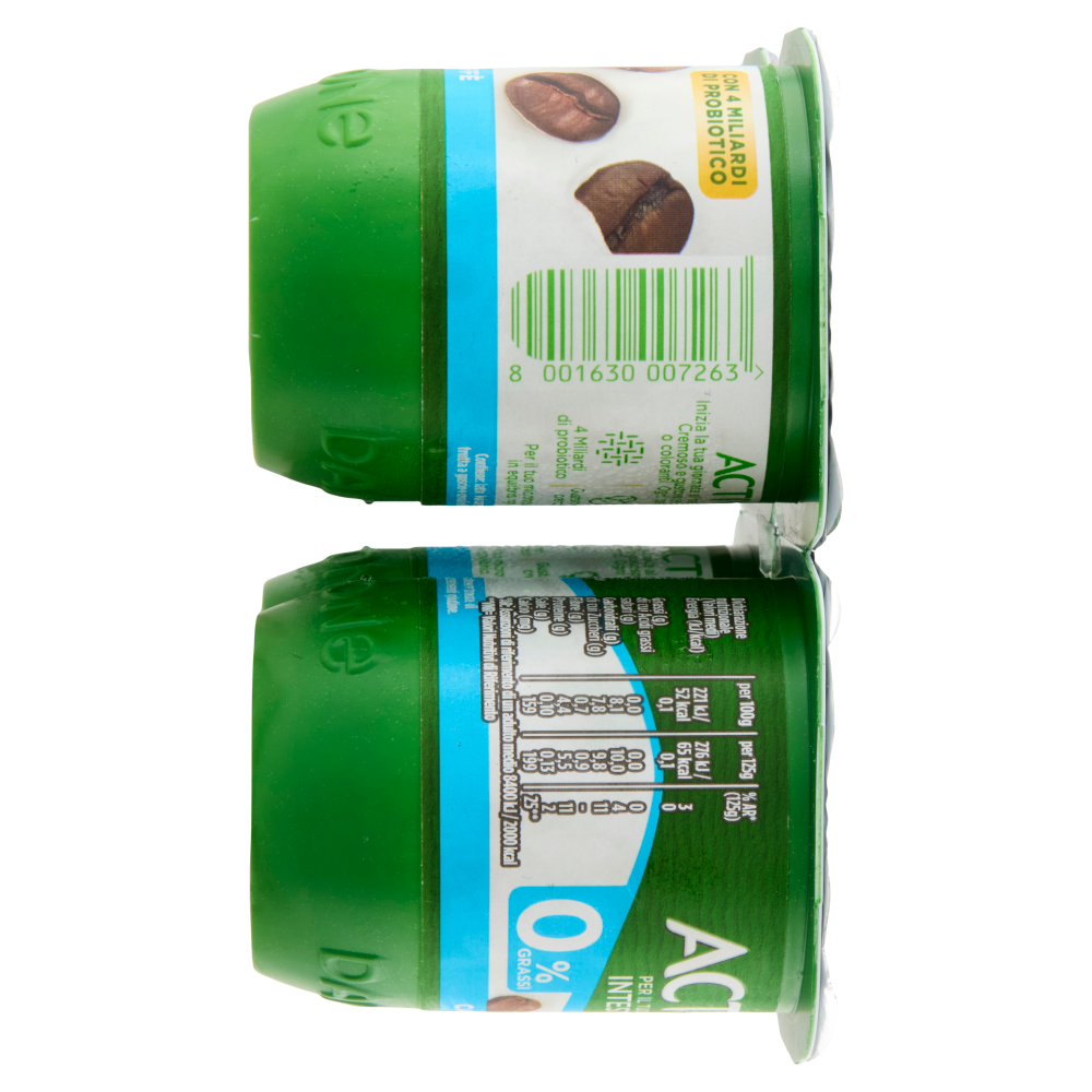ACTIVIA Yogurt con Probiotico Bifidus, 0% Grassi, gusto Caffè, 4x125g