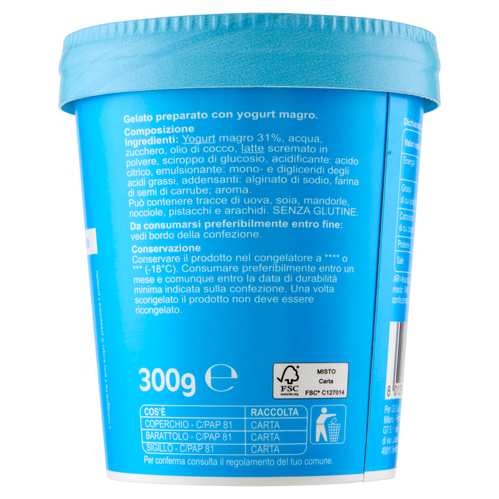 Carrefour Sensation Frozen yogurt bianco al Naturale 300 g