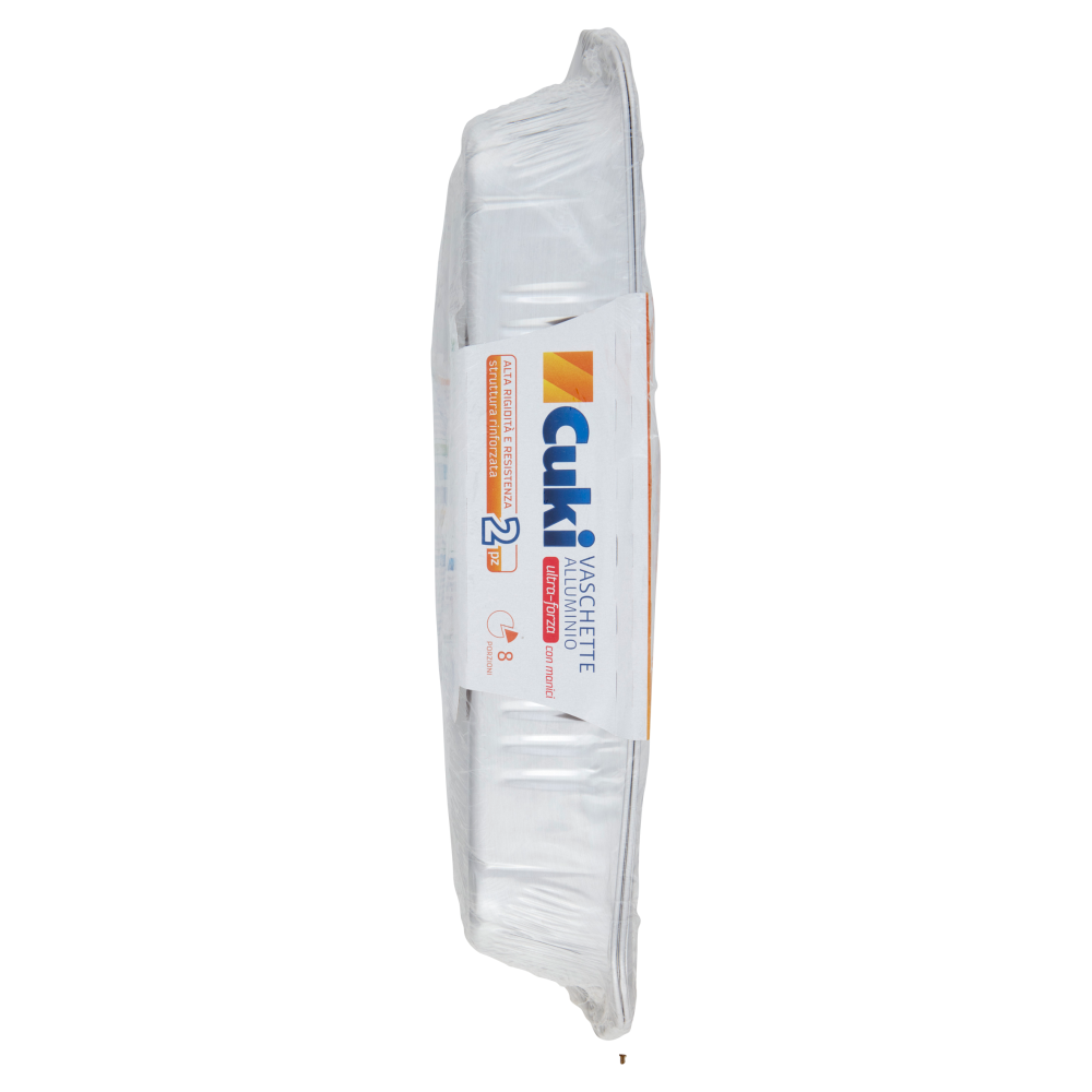 Cuki Cuoce Vaschette Alluminio ultra-forza con manici 8 Porzioni 2 pz
