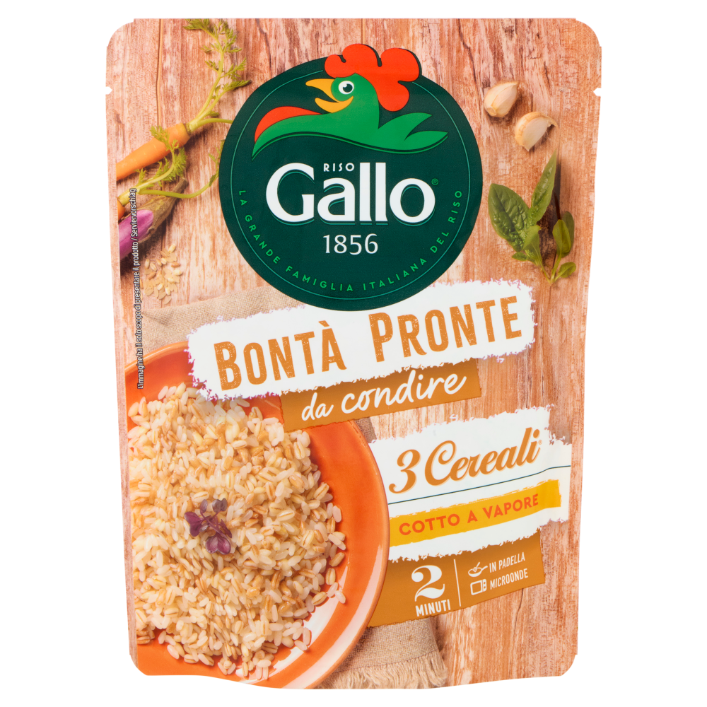 Riso Gallo Bontà Pronte da condire 3 Cereali 250 g