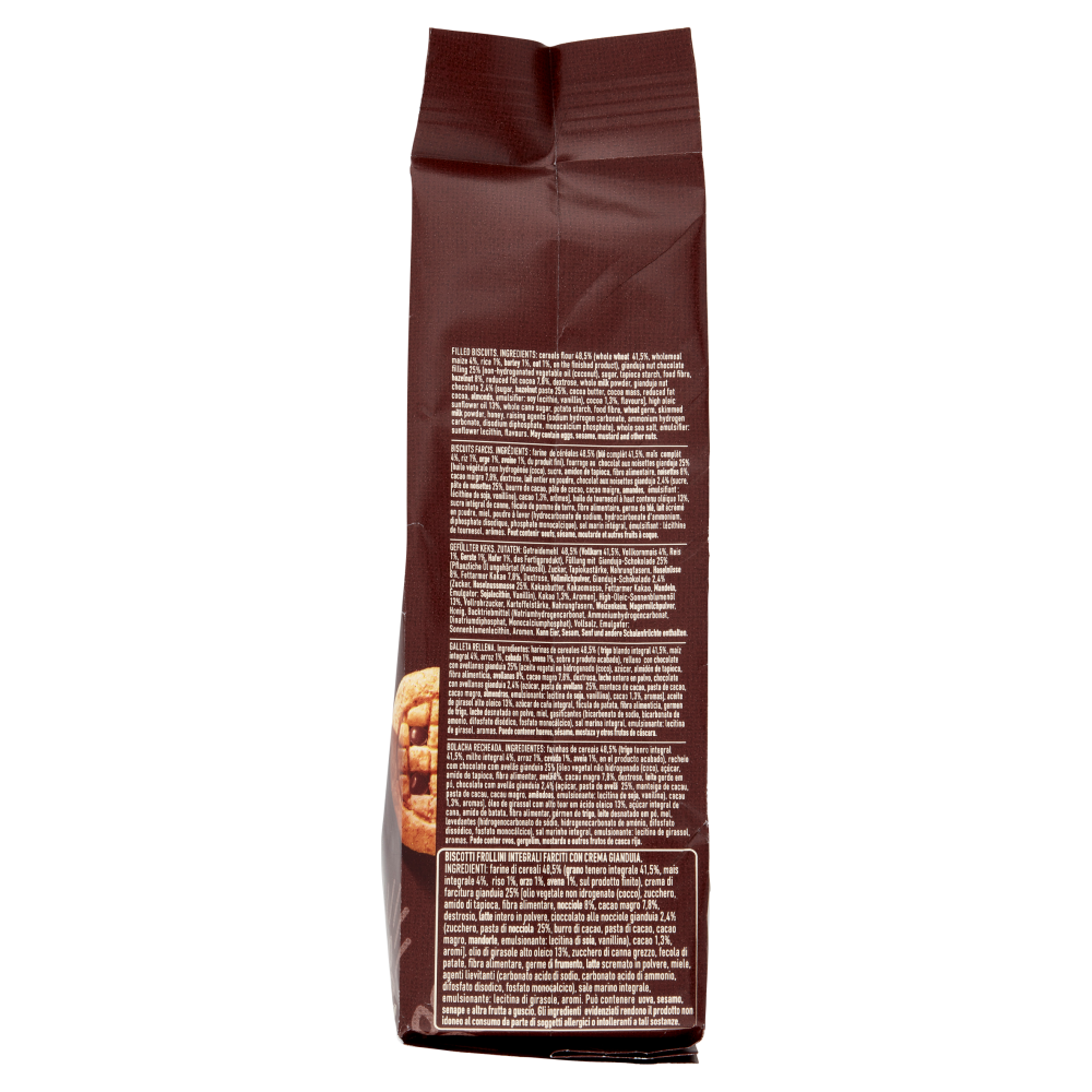 Galbusera Cereali G Integrali Farciti con Crema Gianduia Nero 250 g