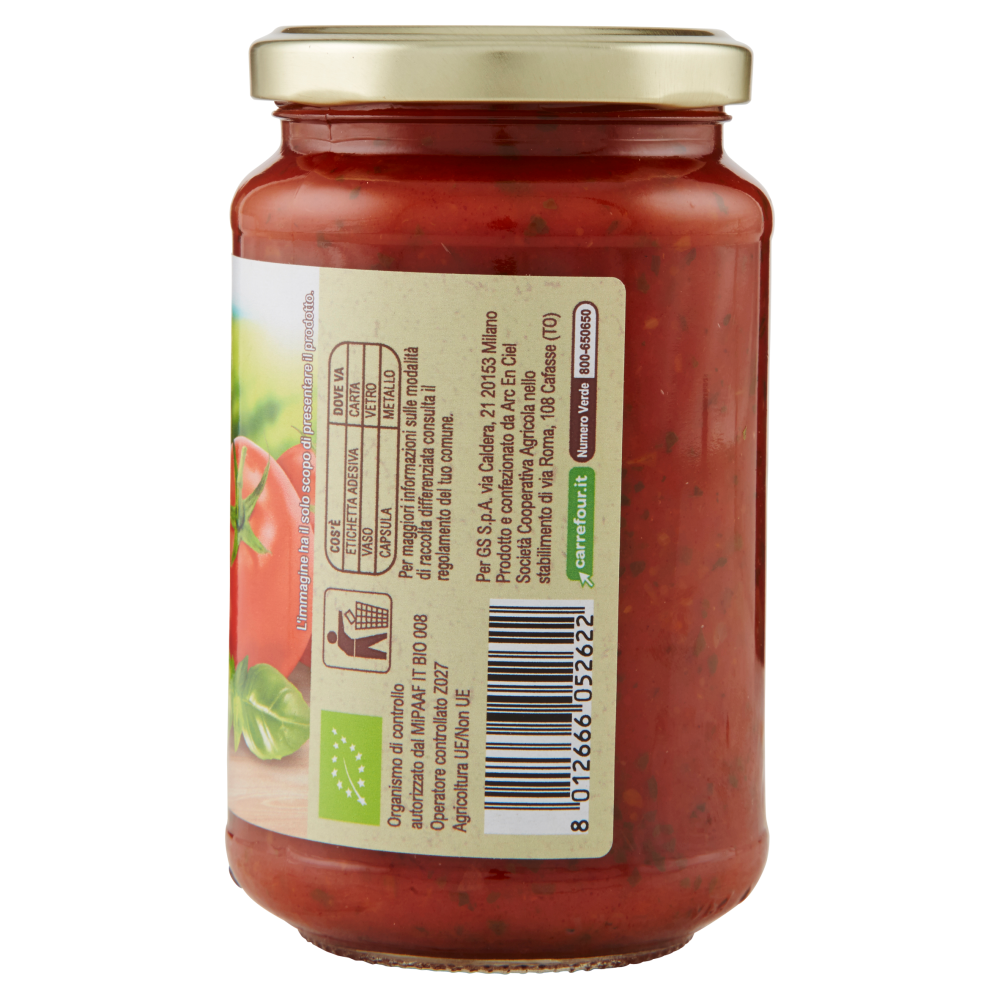 Carrefour Bio Sugo al basilico 350 g