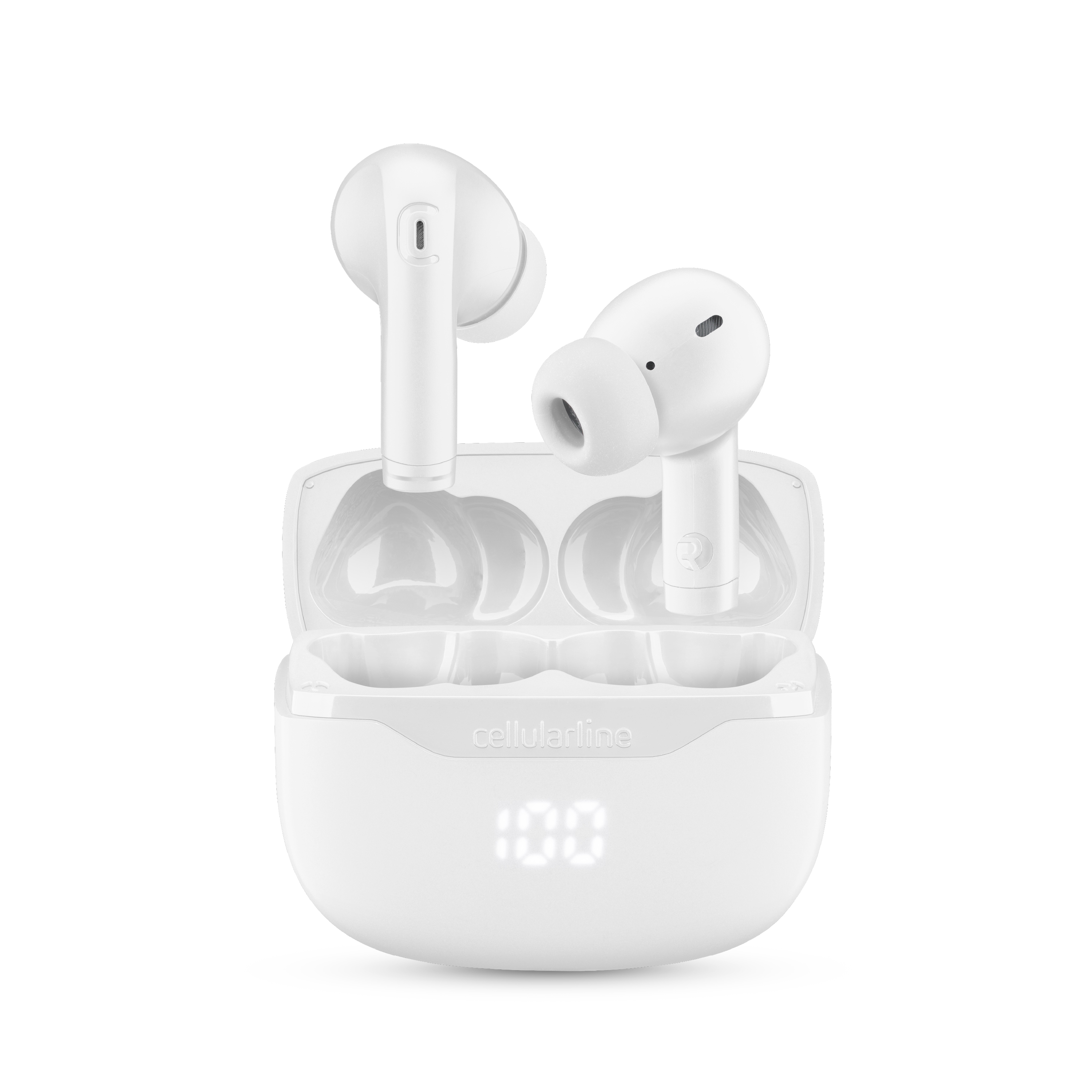 Cellularline Key Auricolari TWS Bluetooth custodia di ricarica e display led