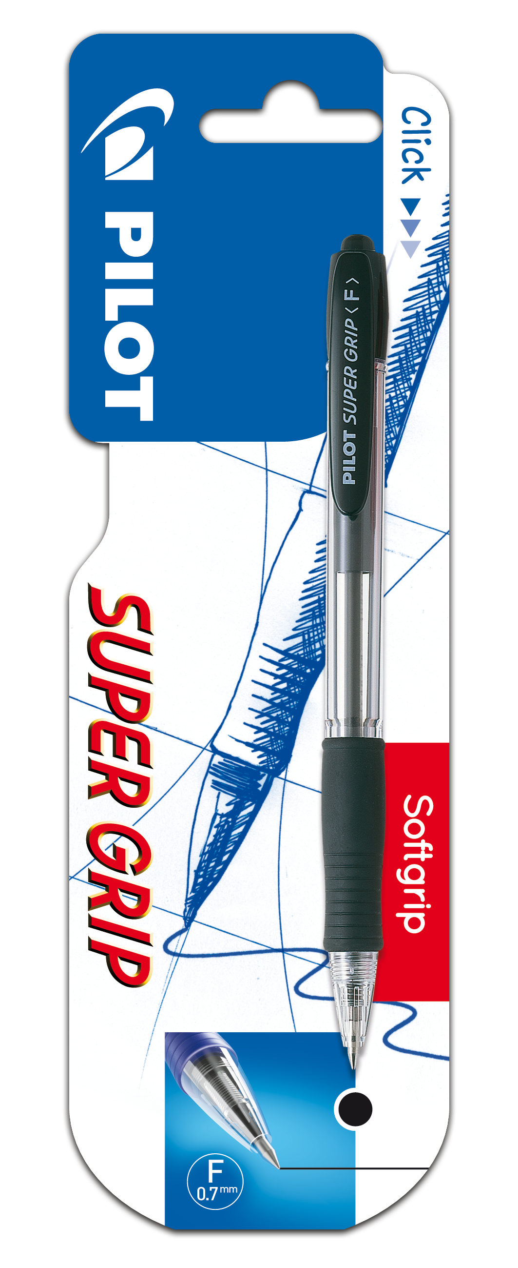 Pilot Penna A Sfera A Punta Fine Supergrip Nero