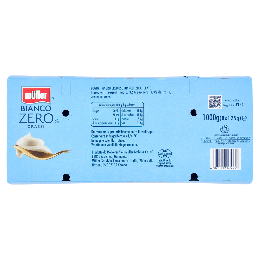 müller Bianco Zero% Grassi 8 x 125 g