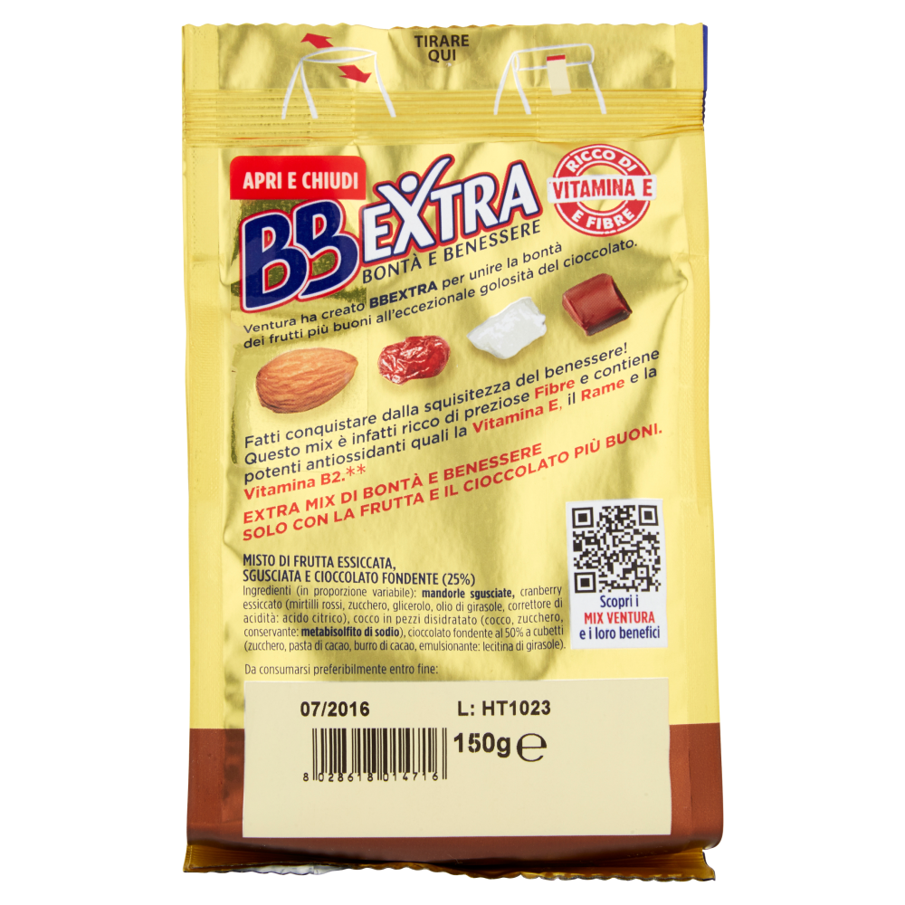 Ventura BBExtra Cocco/Cranberry/Mandorle/Puro cioccolato fondente 150 g