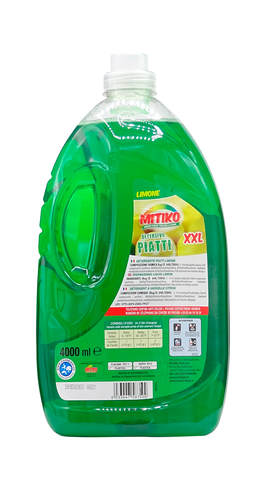 Mitiko Detersivo Piatti Limone XXL 4 L