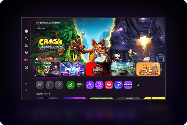 Samsung Crystal UHD 55" UE55U8000FUXZT 4K, Processore Crystal 4K, HDR, Smart Experience, OTS Lite & Adaptive Sound, Metal Stream Design, Smart TV, 2025