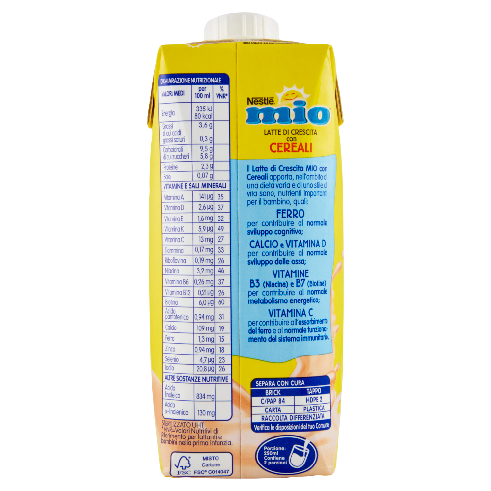 NESTL&Eacute; MIO Latte di Crescita con Cereali Liquido brick 500 ml