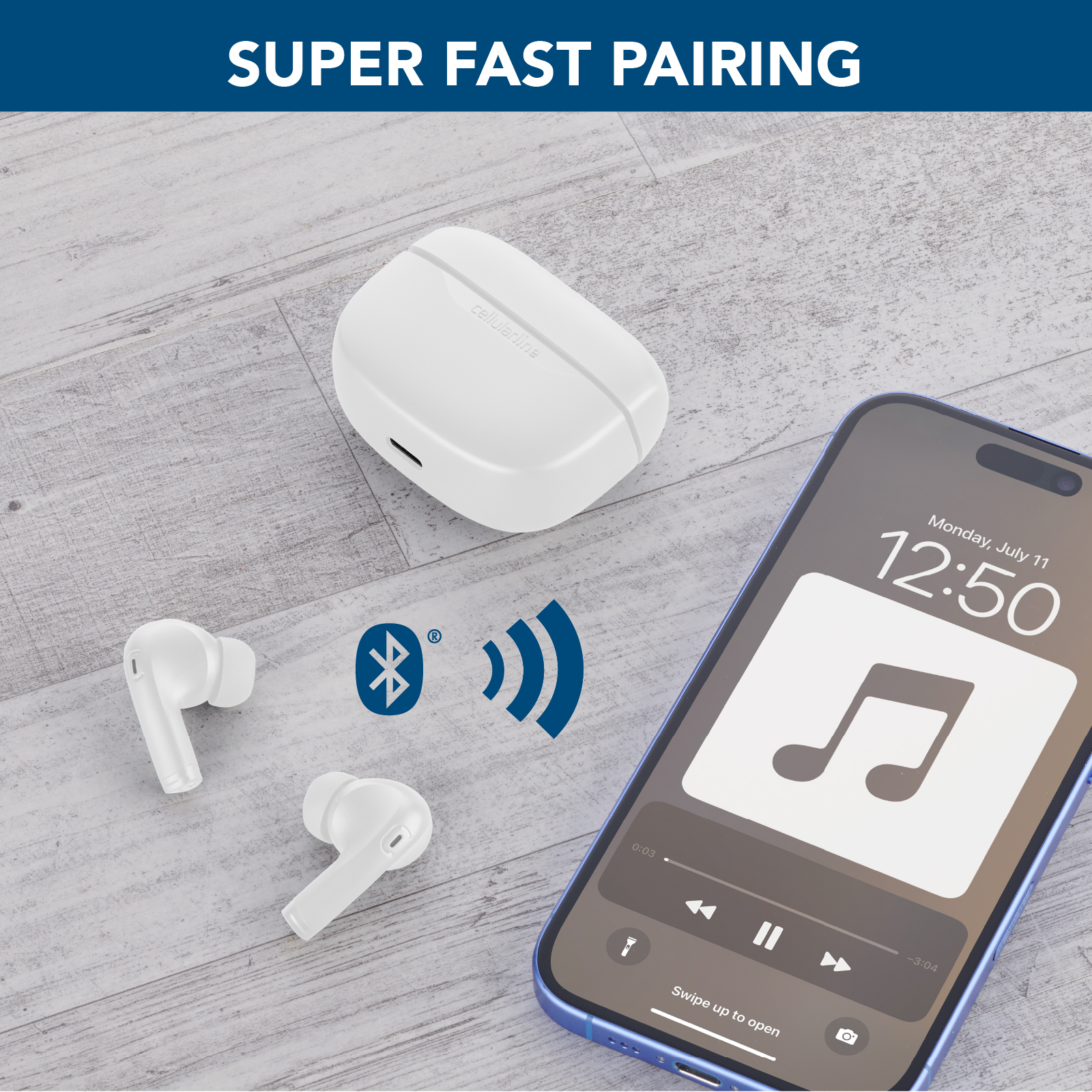 Cellularline Key Auricolari TWS Bluetooth custodia di ricarica e display led