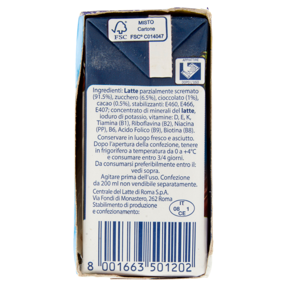 Centrale del Latte di Roma Cioko Milky Latte con Cioccolato 3 x 200 ml