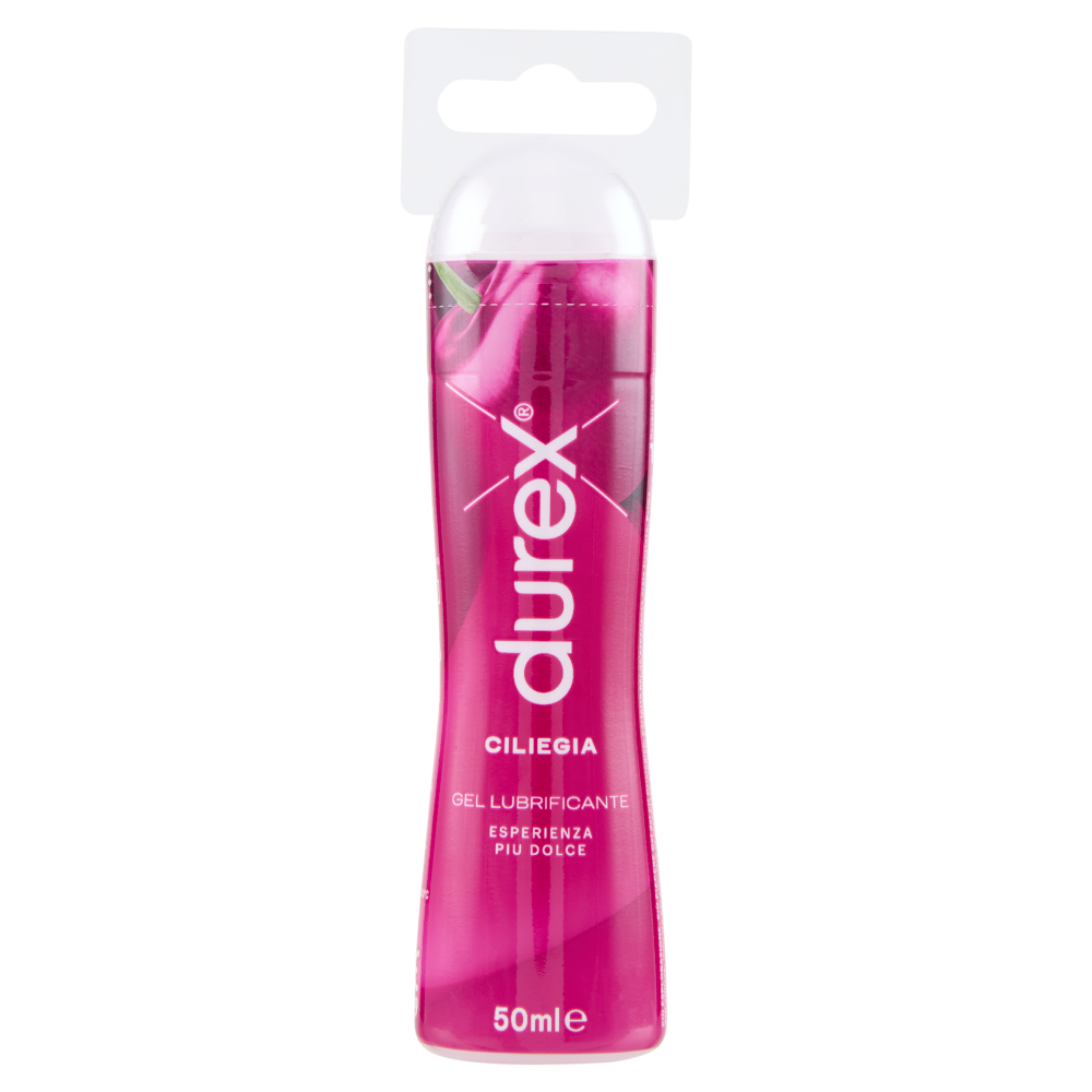 Durex Gel Very Cherry Lubrificante Intimo a Base d'Acqua, Aromatizzato alla ciliegia, 50 ml