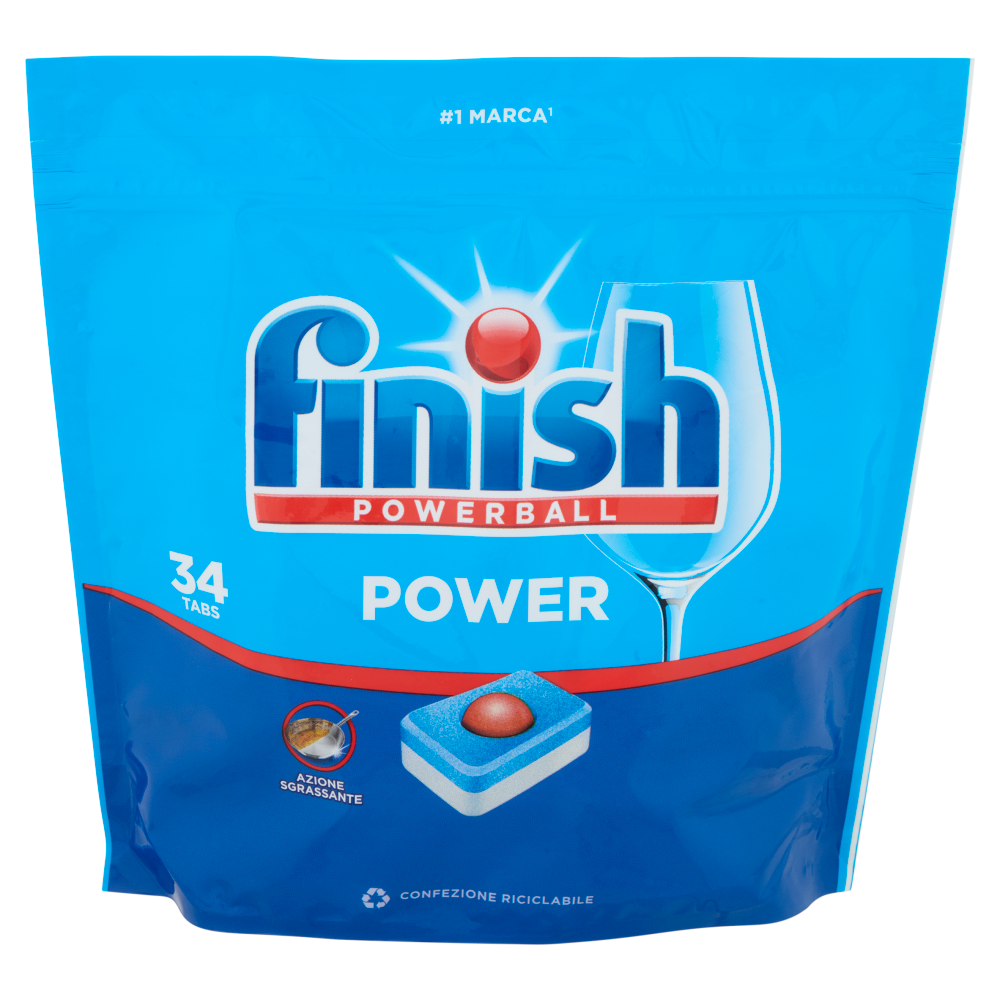 Finish Power Regular pastiglie lavastoviglie 34 lavaggi 544 g