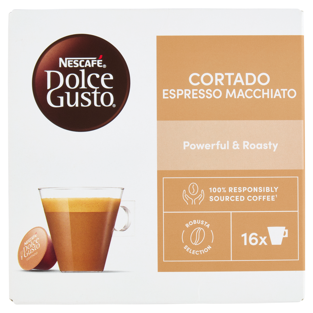 NESCAFÉ DOLCE GUSTO Cortado Espresso Macchiato Caffè 16 Capsule 100,8g