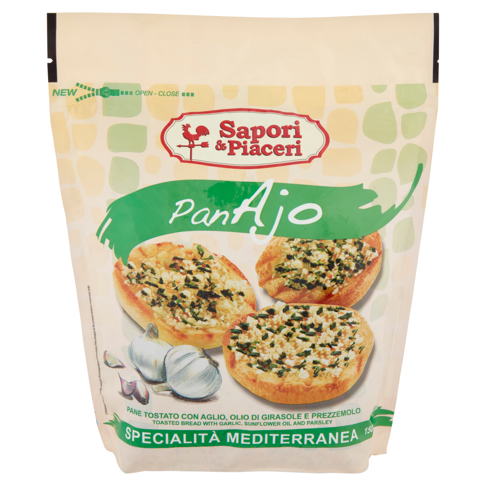 Sapori & Piaceri PanAjo Pane Tostato con Aglio, Olio di Girasole e Prezzemolo 150 g
