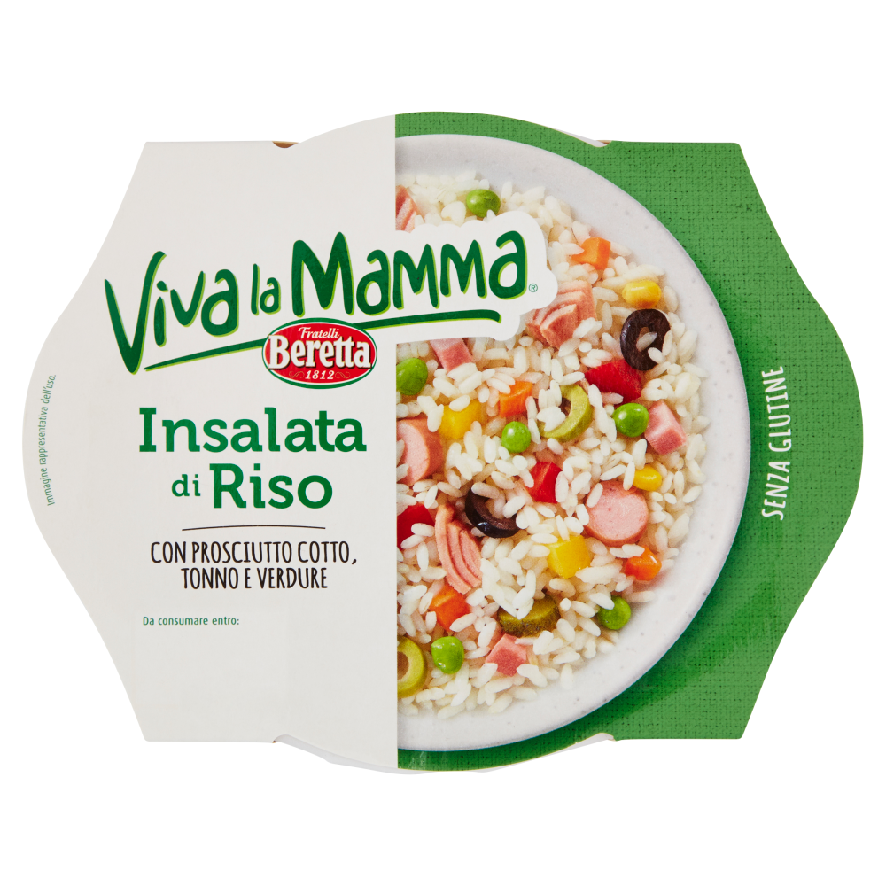 Viva la Mamma Insalata di Riso con Prosciutto Cotto, Tonno e Verdure 400 g