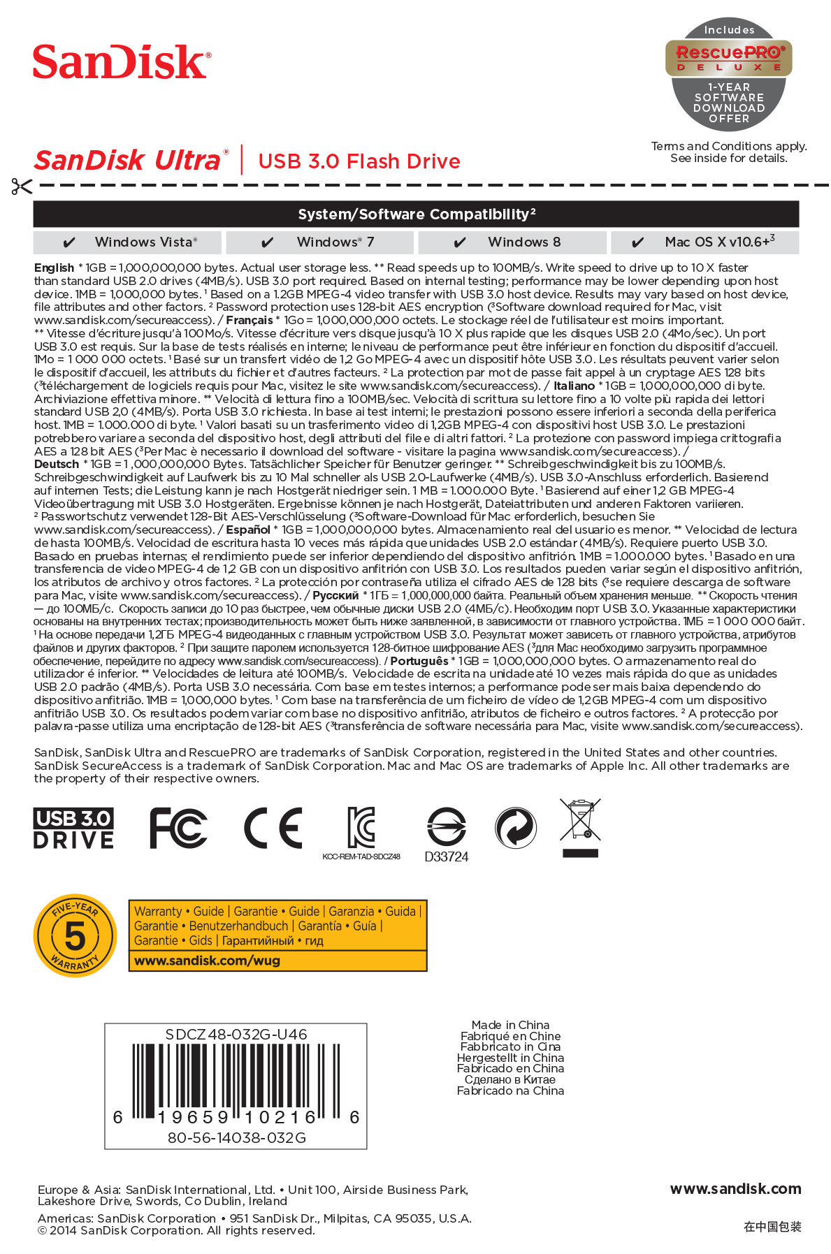 SanDisk Ultra unità flash USB 32 GB USB tipo A 3.2 Gen 1 (3.1 Gen 1) Nero