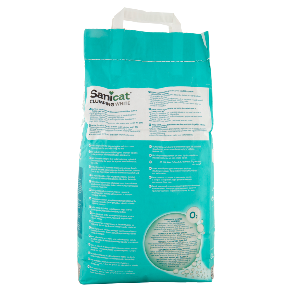 Sanicat Clumping White Lettiera agglomerante bianca 8 L