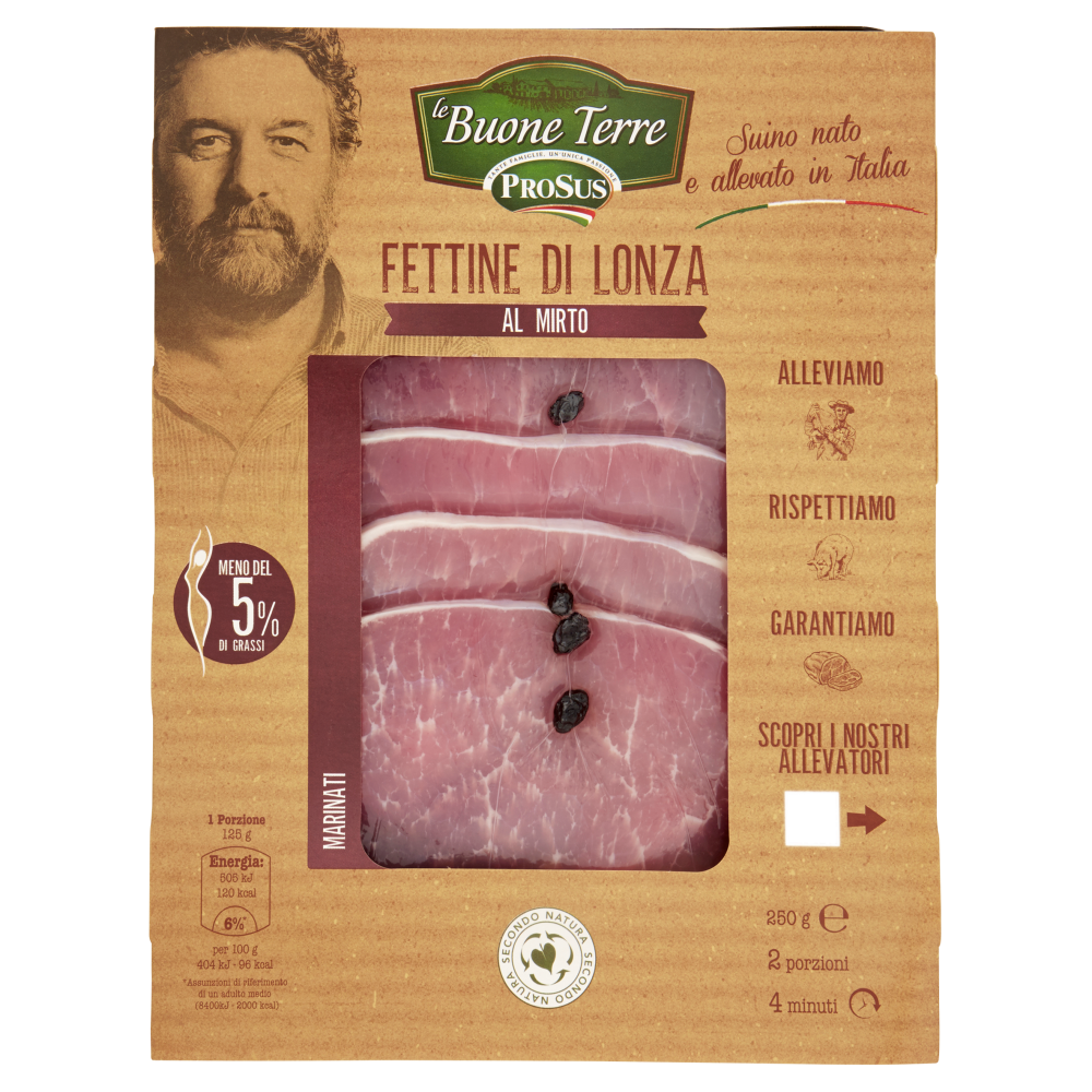 ProSus le Buone Terre Fettine di Lonza al Mirto 250 g