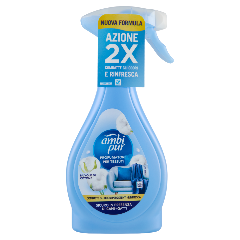 Ambi Pur Profumatore per Tessuti, Nuvole di Cotone 385 ml