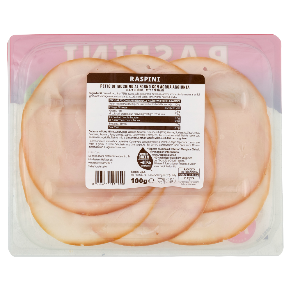 Raspini Petto di Tacchino al Forno 100 g