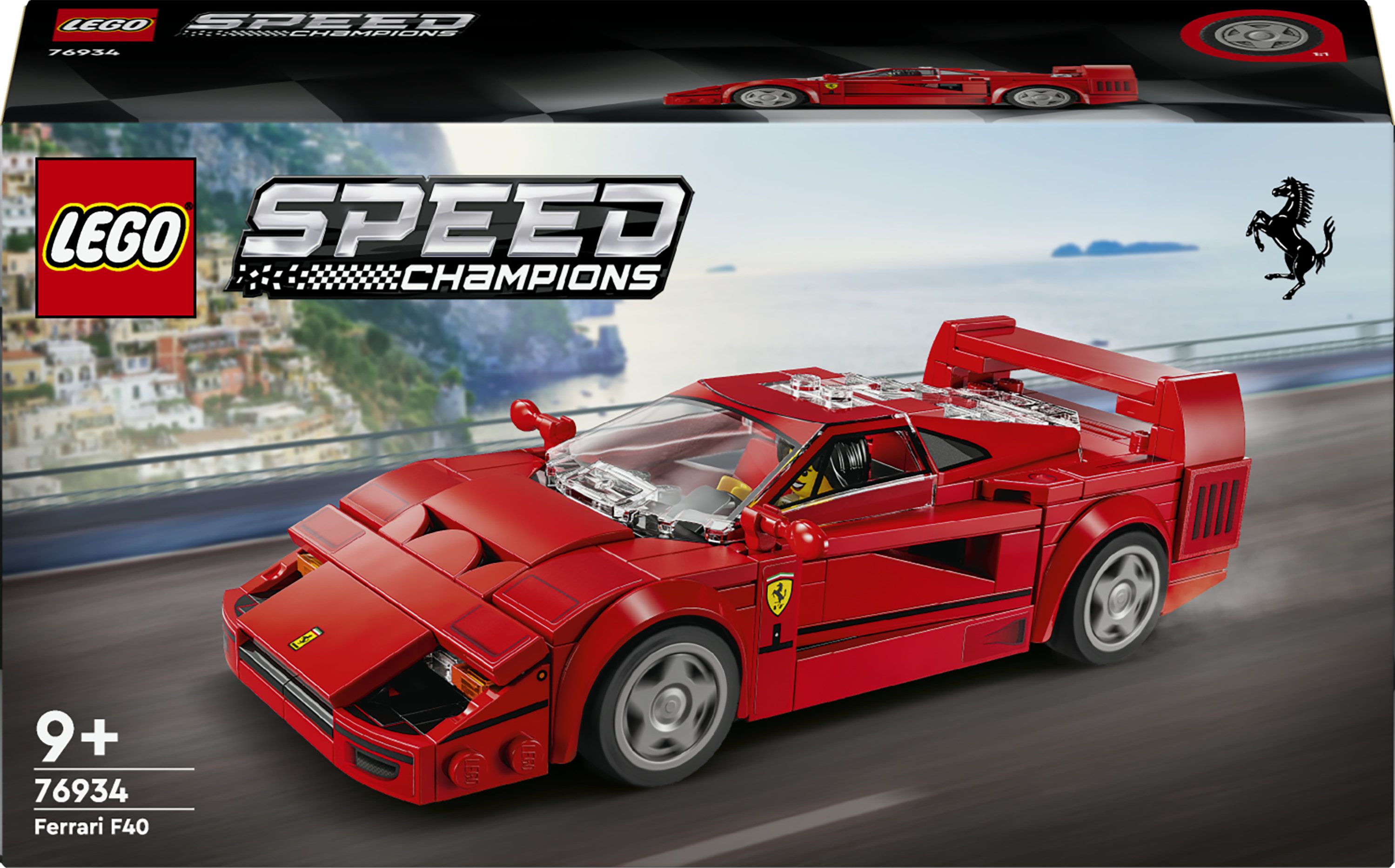 LEGO Speed Champions 76934 Supercar Ferrari F40, Modellino di Auto Sportiva, Macchina Giocattolo da Collezione per Bambini 9+