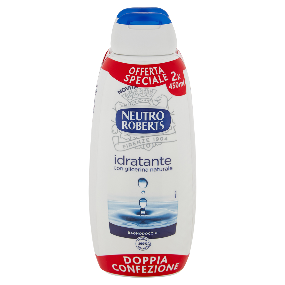 Neutro Roberts idratante con glicerina naturale Bagnodoccia 2 x 450 ml