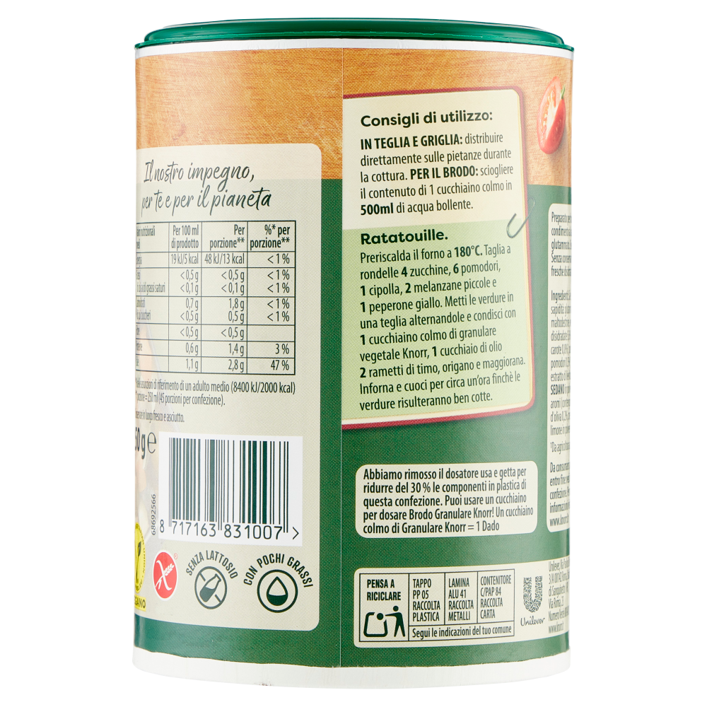 Knorr Brodo Granulare Vegetale 250 g