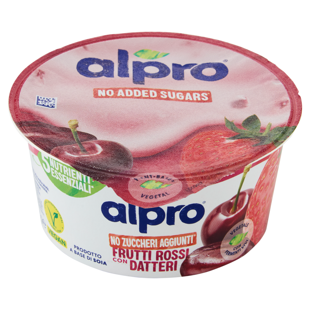 ALPRO Alternativa Vegetale allo Yogurt, Frutti Rossi, Senza Lattosio, Senza Conservanti, 135g