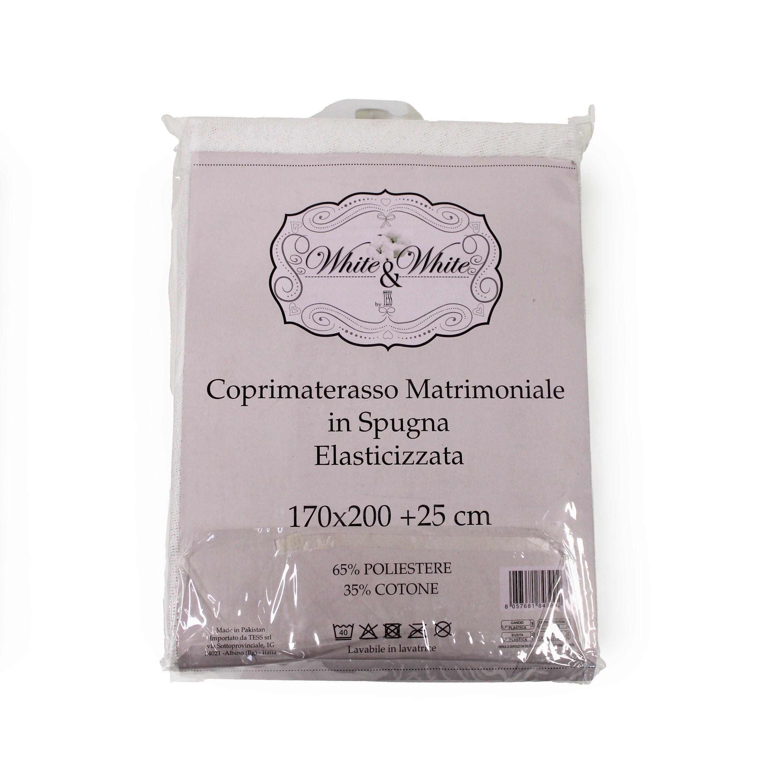 Carrefour Coprimaterasso matrimoniale, 50% cotone 50% poliestere