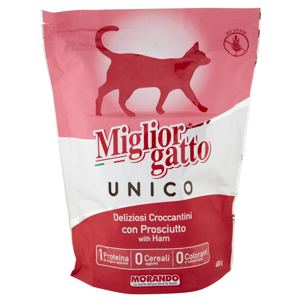 Migliorgatto Unico Deliziosi Croccantini con Prosciutto 400 g