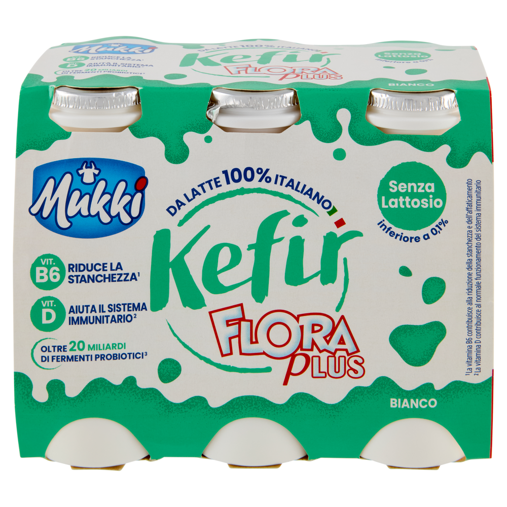 Mukki Kefir Flora plus Bianco Senza Lattosio 6 x 100 g