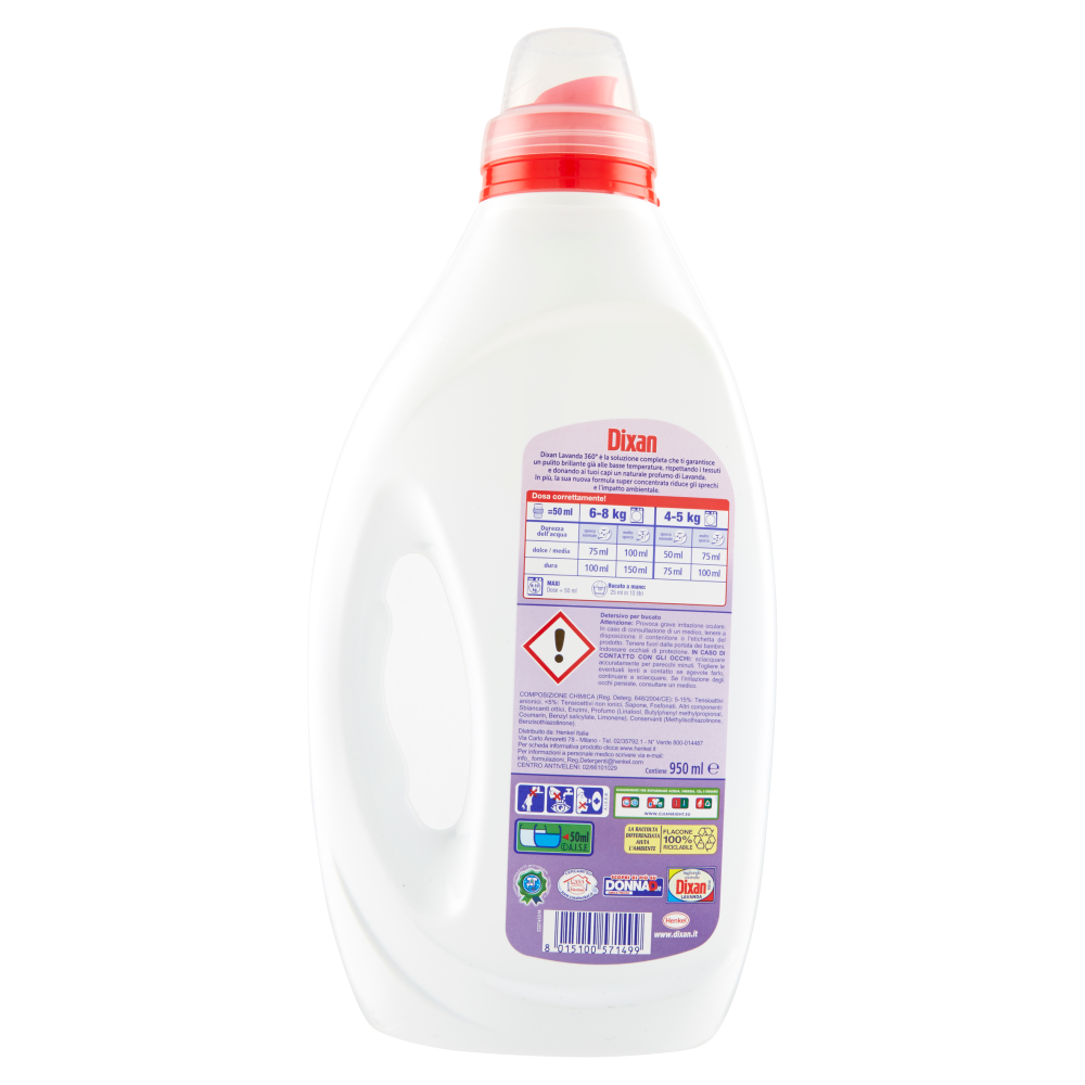 Dixan Liquido Lavanda 19 lav. - 950 ml.