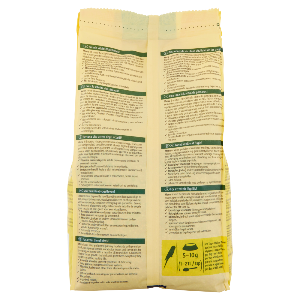 Vitakraft Menu Pappagallini ondulati - Alimento completo 1 kg