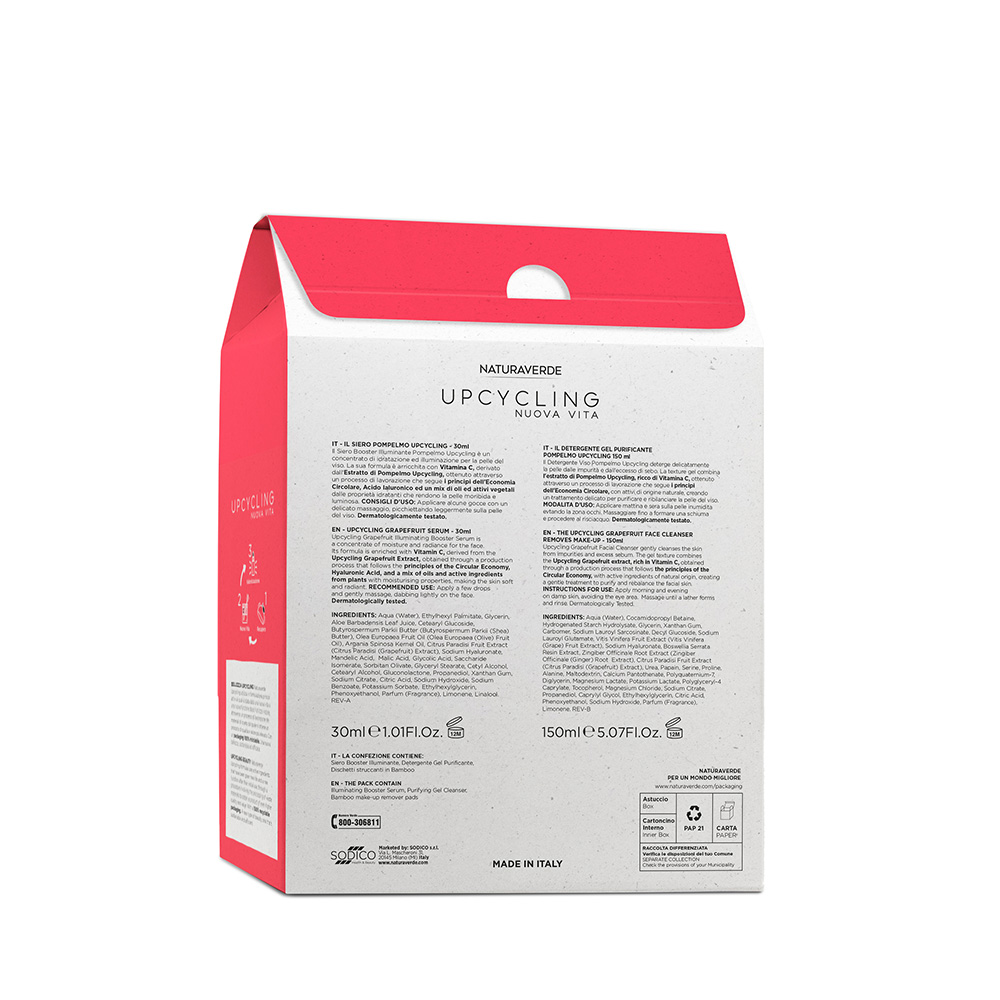 NV UPCYCLING POMPELMO (SIERO 30 ML +GEL DETERGNTE 150 ML+DISCHETTI STRUCCANTI) 2023